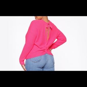 💚SOLD💚fashion nova hot pink sweater